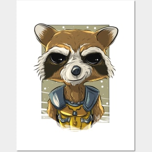 Pop Culture Caricature #14 - Rocket Raccoon Posters and Art